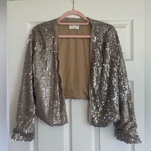 Joyfolie Mia Joy Sequin Jacket Women’s Size Small